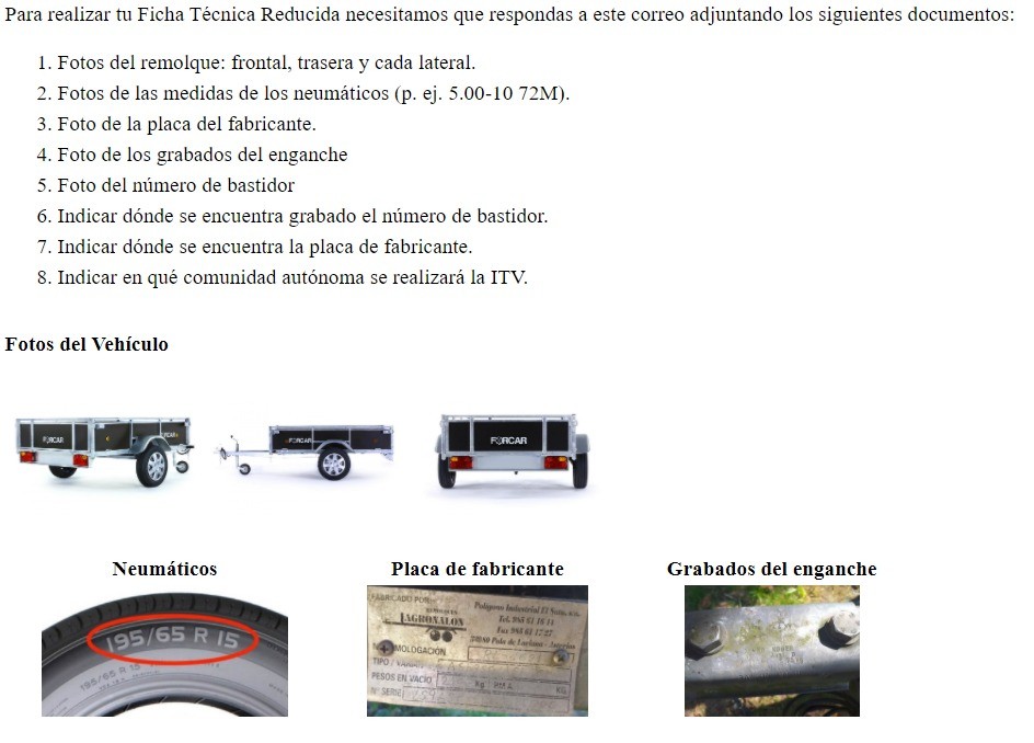 Pérdida de documentación de un remolque ligero